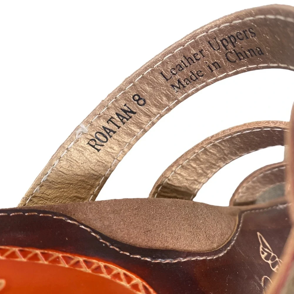 Elite by Corkys | Chocolate Elite Roatan Leather Wedge Sandal Size 8